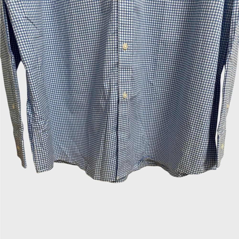 NWT Club Room Performance Button Down Shirt Men's Sz 3XL Blue White Check Preppy - Picture 10 of 16